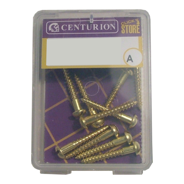 Pre-Packed Round Head Slotted BRASS Woodscrews