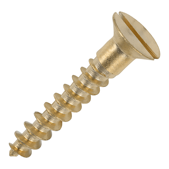 Countersunk Slotted BRASS Woodscrews