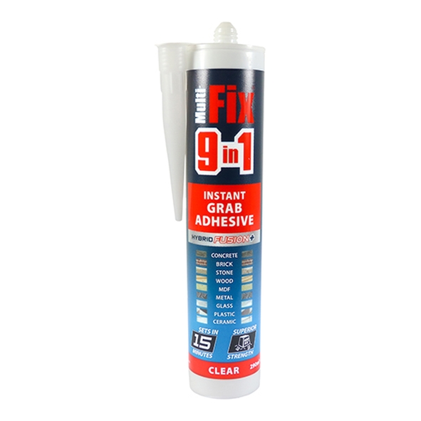 GRAB-9IN1-CLEAR  290ml Catrtidge  Clear  9 In 1 Instant Grab Adhesive
