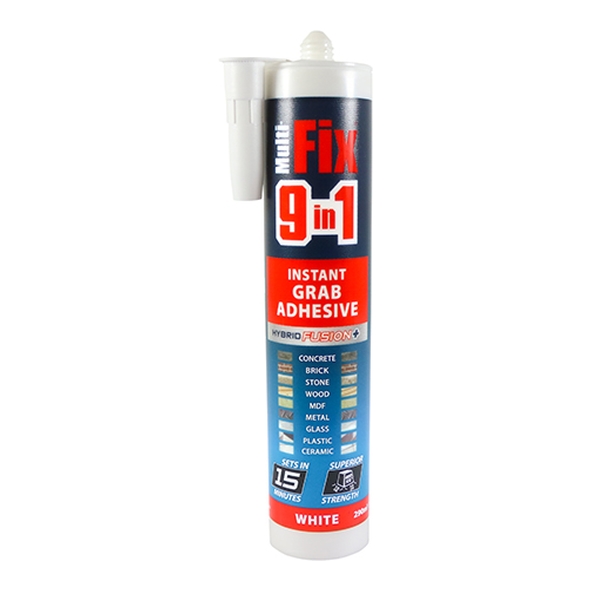 GRAB-9IN1-WHITE  290ml Catrtidge  White  9 In 1 Instant Grab Adhesive