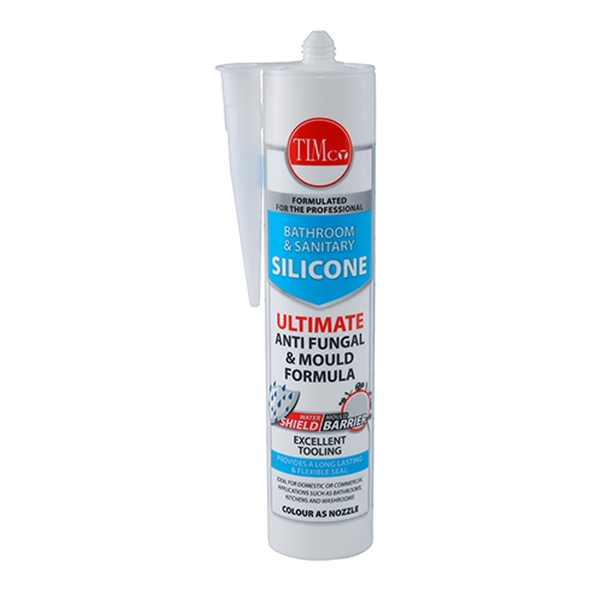 SIL-SAN-CLEAR  300ml Cartridge  Clear  Sanitary Bath & Shower Silicone
