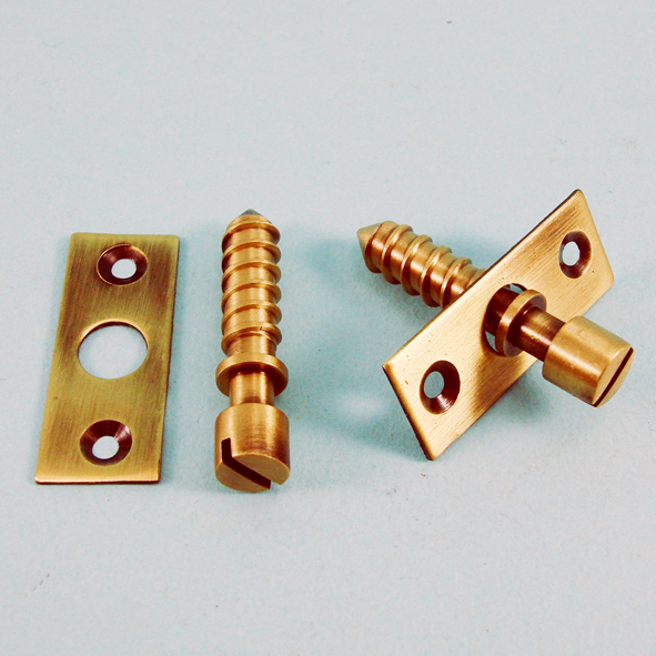 THD093/AB  38mm o/a  Antique Brass  Simplex Screws On Plates