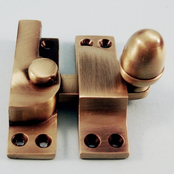 THD102/AB  Non-Locking  Antique Brass  Straight Arm Acorn Knob Sash Fastener