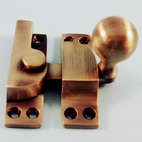 THD105/AB  Non-Locking  Antique Brass  Straight Arm Ball Knob Sash Fastener
