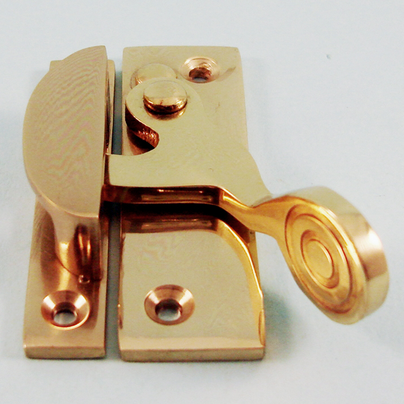 THD106/PB  Non-Locking  Polished Brass  Clo Art Nouveau Sash Fastener