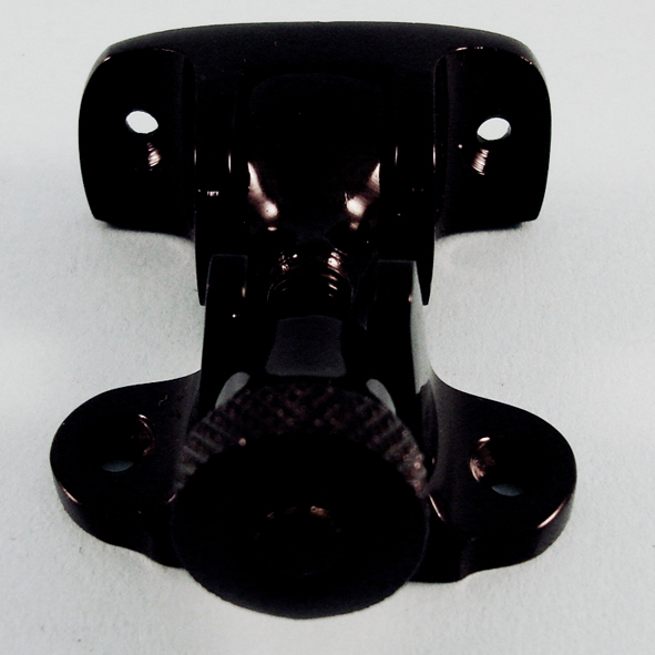THD107/BLP  Non-Locking  Black Polished  London Style Brighton Pattern Sash Fastener