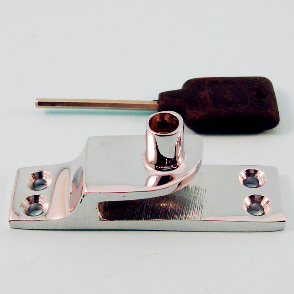 THD109/CP  Standard  Polished Chrome  Locking Keeper For Straight Arm Sash Fasteners