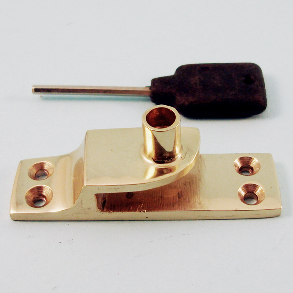 THD109/PB  Standard  Polished Brass  Locking Keeper For Straight Arm Sash Fasteners
