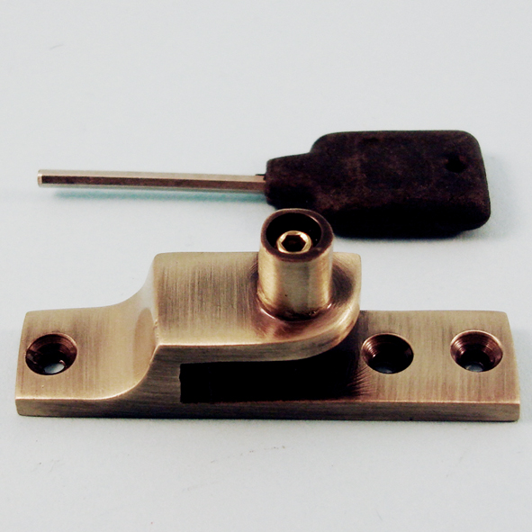 THD109N/AB  Narrow  Antique Brass  Locking Keeper For Narrow Straight Arm Sash Fasteners