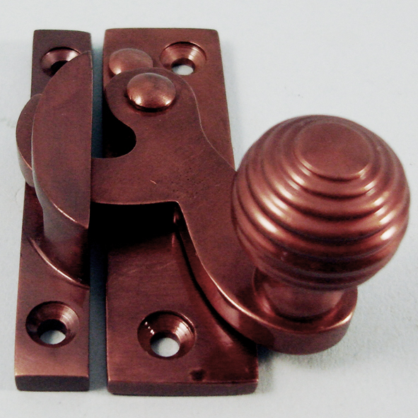 THD113/BRO  Non-Locking  Bronze  Clo Reeded Knob Sash Fastener