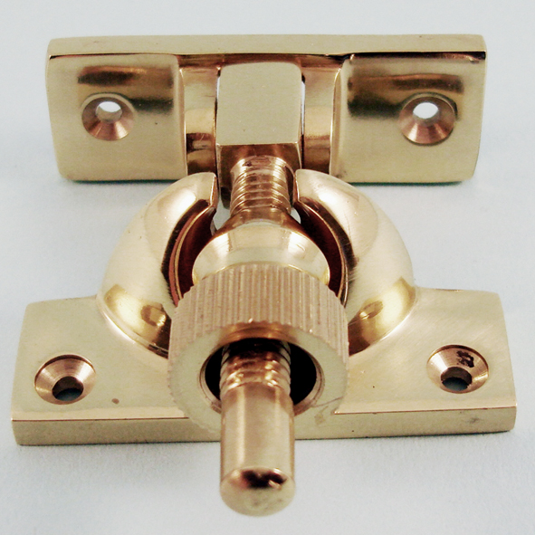 THD161/PB  Non-Locking  Polished Brass  Brighton Pattern Sash Fastener