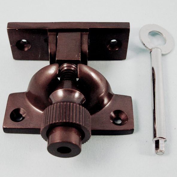 THD161L/BRO  Locking  Imitation Bronze  Locking Brighton Pattern Sash Fastener