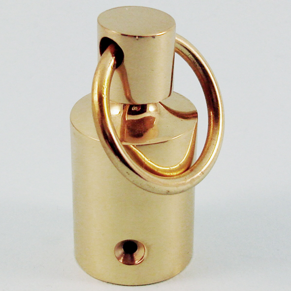 THD163E/PB  Polished Brass  Pole End With Hanging Loop