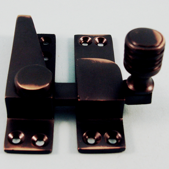 THD176/AC  Non-Locking  Antique Copper  Straight Arm Beehive Knob Sash Fastener