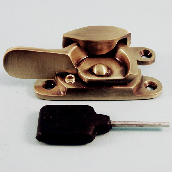THD183L/AB  Locking  Antique Brass  Locking Fitch Sash Fastener
