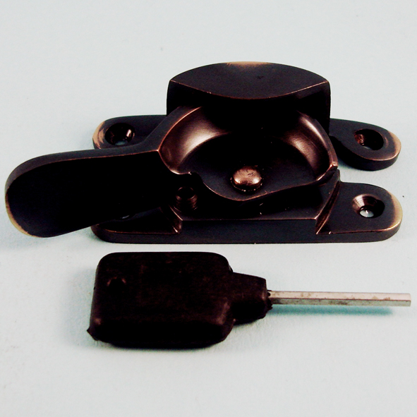 THD183L/AC  Locking  Antique Copper  Locking Fitch Sash Fastener