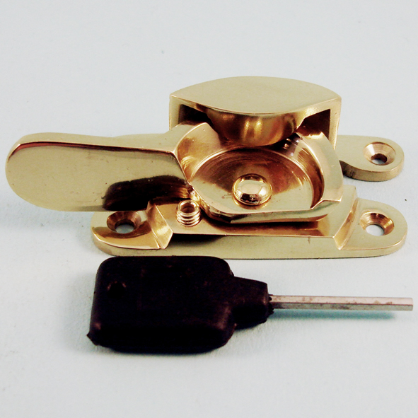THD183L/PB  Locking  Polished Brass  Locking Fitch Sash Fastener