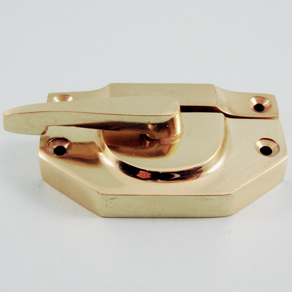 THD194/PB  Non-Locking  Polished Brass  Modern Sash Fastener
