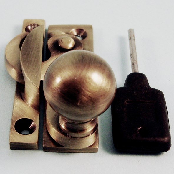 THD197L/AB  Locking  Antique Brass  Locking Clo Sash Fastener
