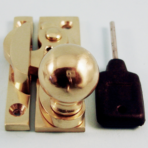 THD197L/PB  Locking  Polished Brass  Locking Clo Sash Fastener