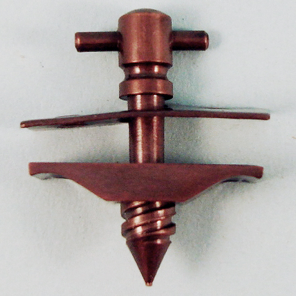 THD199/BRO  38mm o/a  Imitation Bronze  Tee Pattern Batten Rod Screw