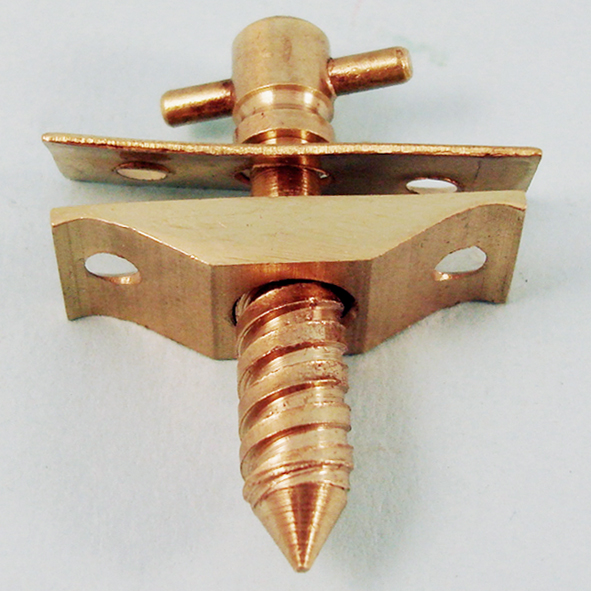 THD279/PB  43mm o/a  Polished Brass  Tee Pattern Batten Rod Screw