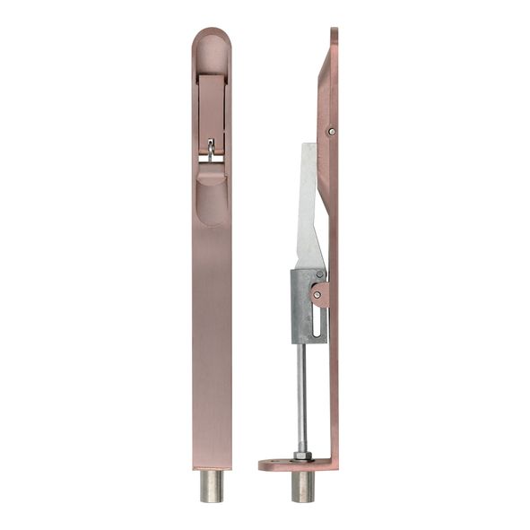ZAS03R-TRG  200 x 20mm  Tuscan Rose Gold  Zoo Hardware Radiused Lever Action Flush Bolt
