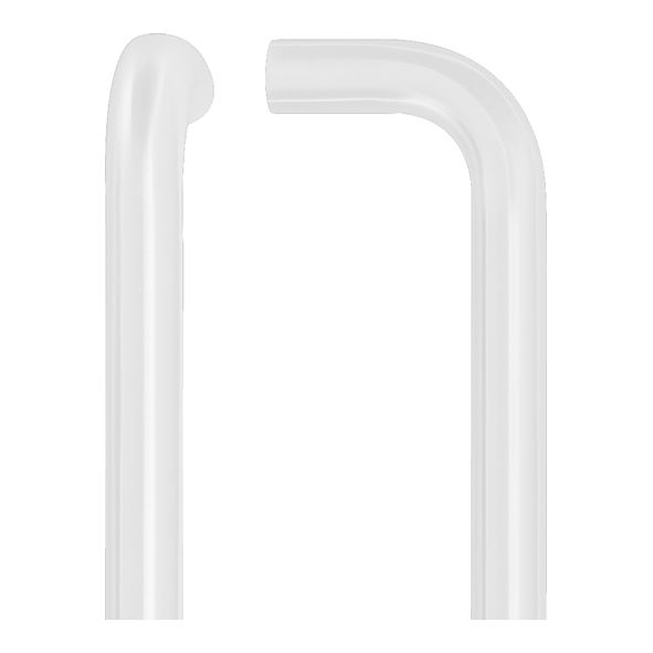 ZCSD300-PCW  300 x 19mm   White  Zoo Hardware Grade 304 Bolt Fixing Round Bar Pull Handle
