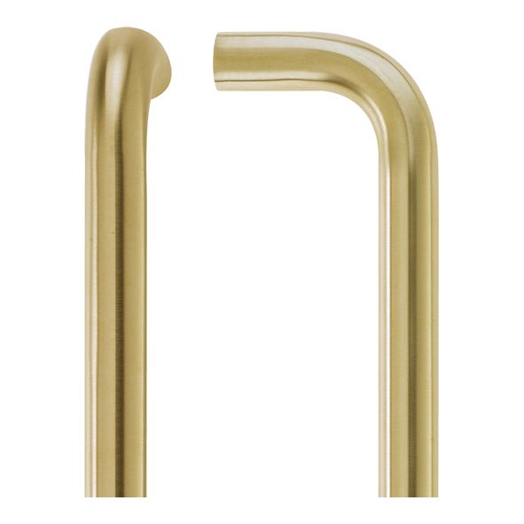 ZCSD300-PVDSB  300 x 19mm   PVD Satin Brass  Zoo Hardware Grade 304 Bolt Fixing Round Bar Pull Handle