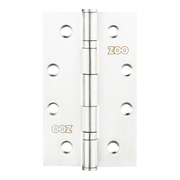 ZHSS63P  102 x 063 x 2.5mm  Polished [80kg]  Slim Knuckle Ball Bearing Square Corner 201 Stainless Butt Hinges
