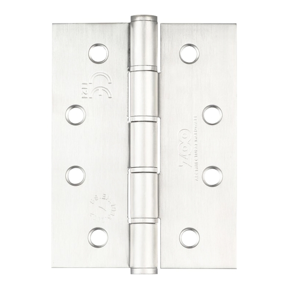 ZHSSW243P  102 x 076 x 2.0mm  Polished [80kg]  Washered Square Corner Stainless Steel Butt Hinges