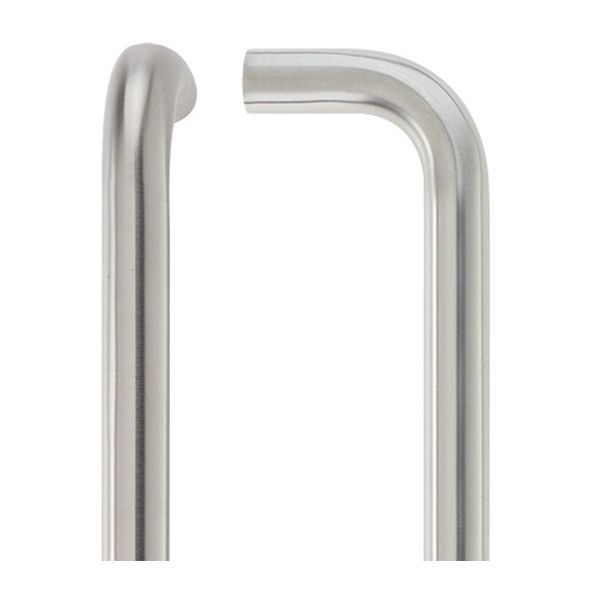 ZCS2D150BS  150 x 19mm   Satin Stainless  Zoo Hardware Contract Bolt Fixing Round Bar Pull Handles
