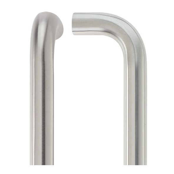 ZCS2D300CS • 300 x 22mm Ø • Satin Stainless • Zoo Hardware Contract Bolt Fixing Round Bar Pull Handles