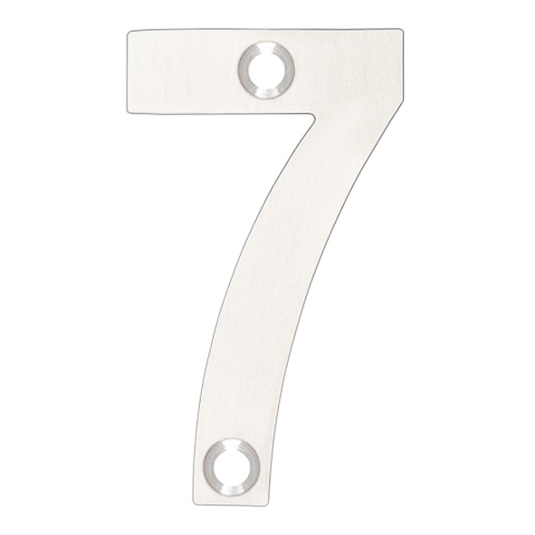 ZSN07PS • 050mm • Polished Stainless • Zoo Hardware Face Fixing Numeral 7