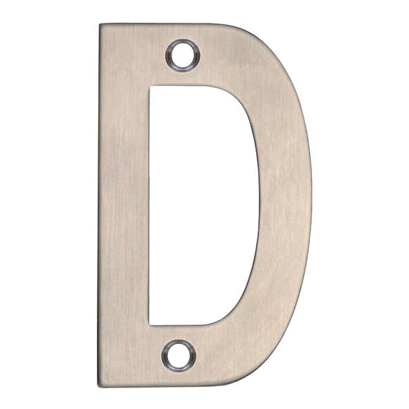 ZSNDSS75 • 075mm • Satin Stainless • Zoo Hardware Face Fixing Letter D