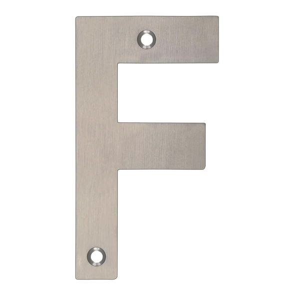 ZSNFSS • 102mm • Satin Stainless • Zoo Hardware Face Fixing Letter F