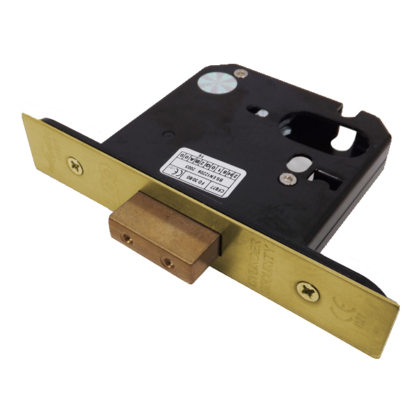 ZUKD76OPPVD • 076mm [057mm] • PVD Brass • Square • Zoo Hardware Oval Cylinder Deadlock Case