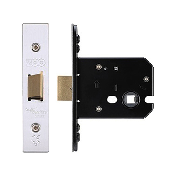 ZUKF76SS • 076mm [057mm] • Satin Stainless • Square • Zoo Hardware Compact Latch