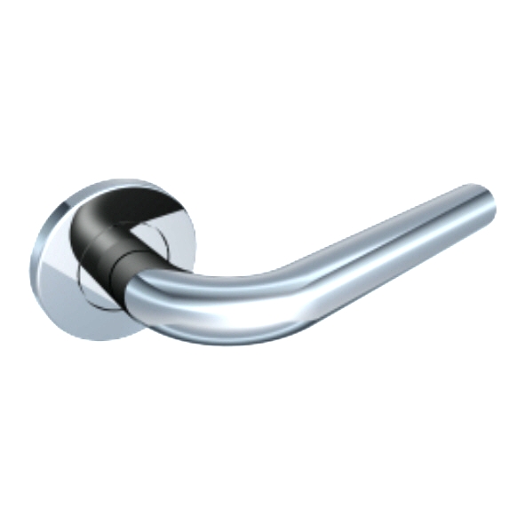 102/S/16-02  16mm   Polished Stainless  Format Straight Levers On Round Roses