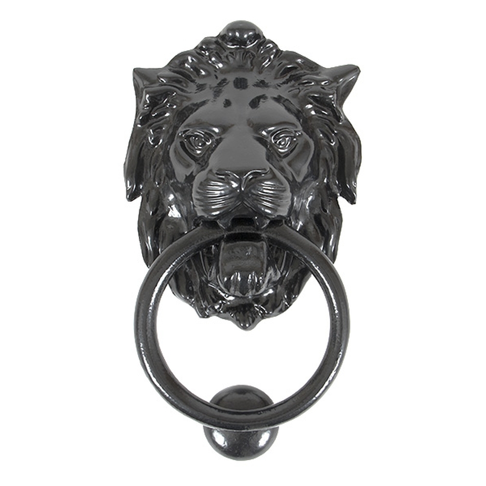 33018 • 170 x 130mm • Black • From The Anvil Lion Head Knocker