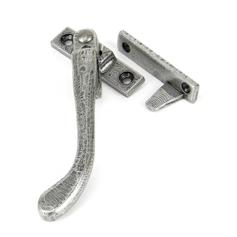 33025  144mm  Pewter Patina  From The Anvil Night-Vent Locking Peardrop Fastener - LH