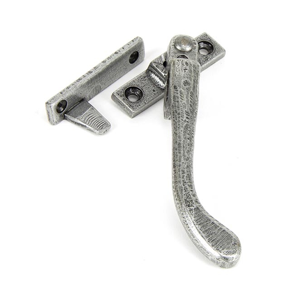 33026  144mm  Pewter Patina  From The Anvil Night-Vent Locking Peardrop Fastener - RH