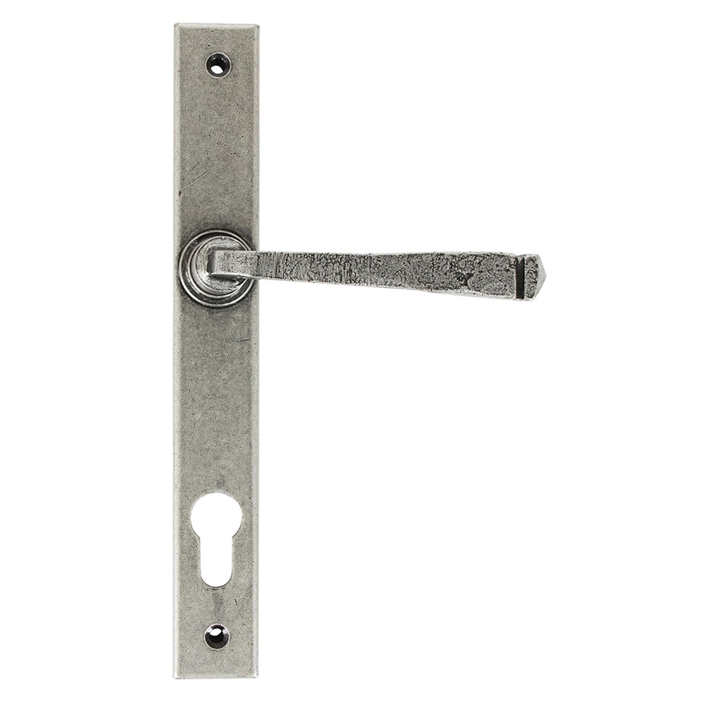 33034 • 242 x 32 x 13mm • Pewter Patina • From The Anvil Avon Slimline Lever Espag. Lock Set