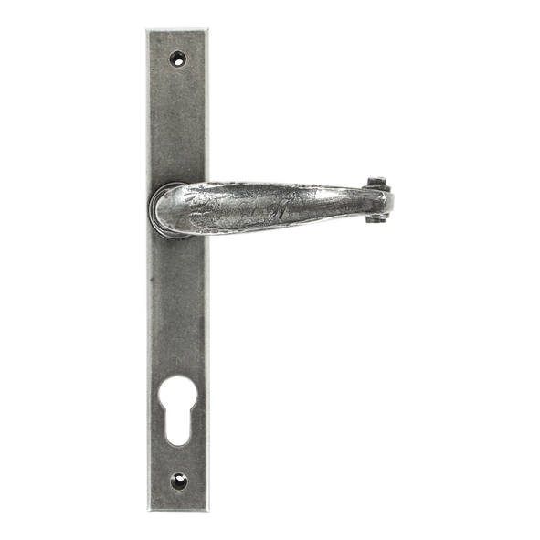 33036  242 x 32 x 13mm  Pewter Patina  From The Anvil Cottage Slimline Lever Espag. Lock Set