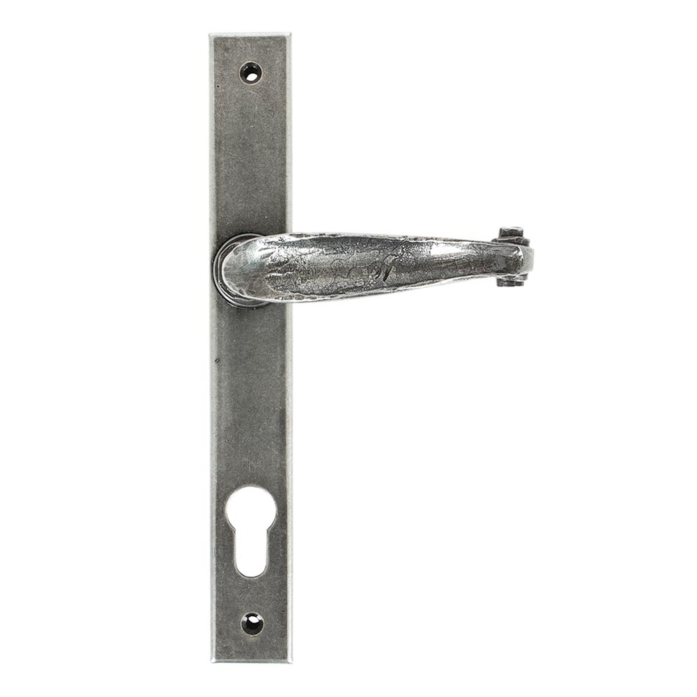 33036 • 242 x 32 x 13mm • Pewter Patina • From The Anvil Cottage Slimline Lever Espag. Lock Set