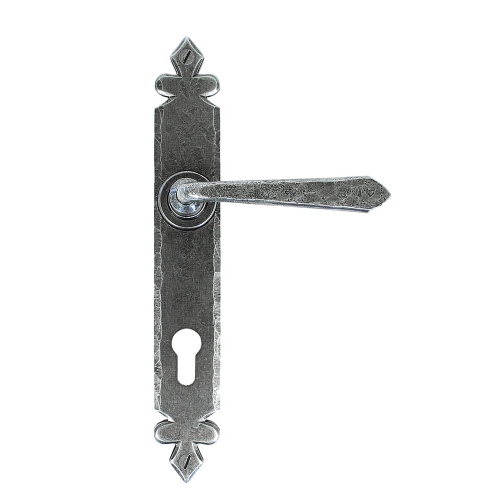 33068 • 273 x 40 x 5mm • Pewter Patina • From The Anvil Cromwell Lever Espag. Lock Set