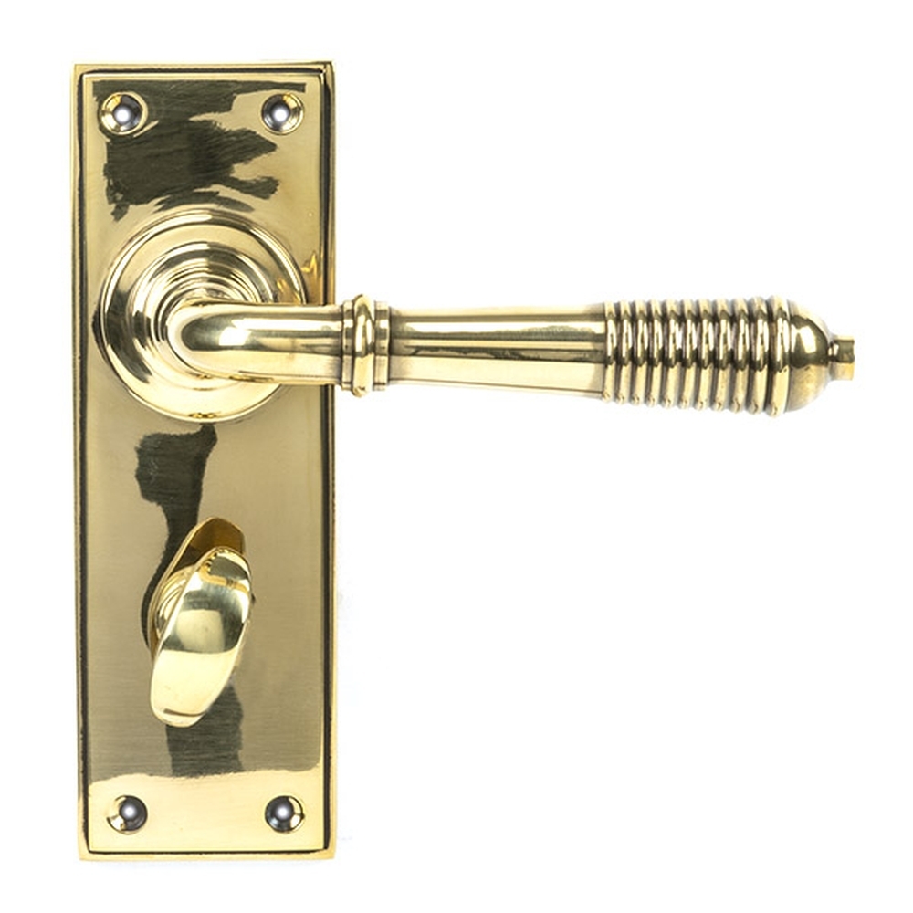 33084  152 x 50 x 8mm  Aged Brass  From The Anvil Reeded Lever Bathroom Set