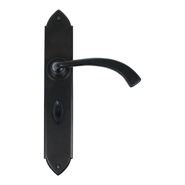 33138  248 x 44 x 5mm  Black  From The Anvil Gothic Curved Sprung Lever Bathroom Set