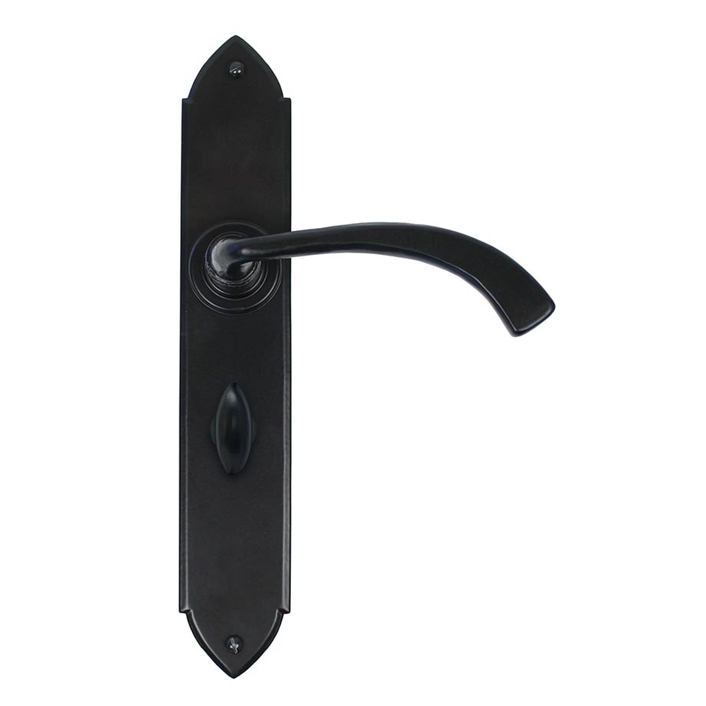 33138  248 x 44 x 5mm  Black  From The Anvil Gothic Curved Sprung Lever Bathroom Set