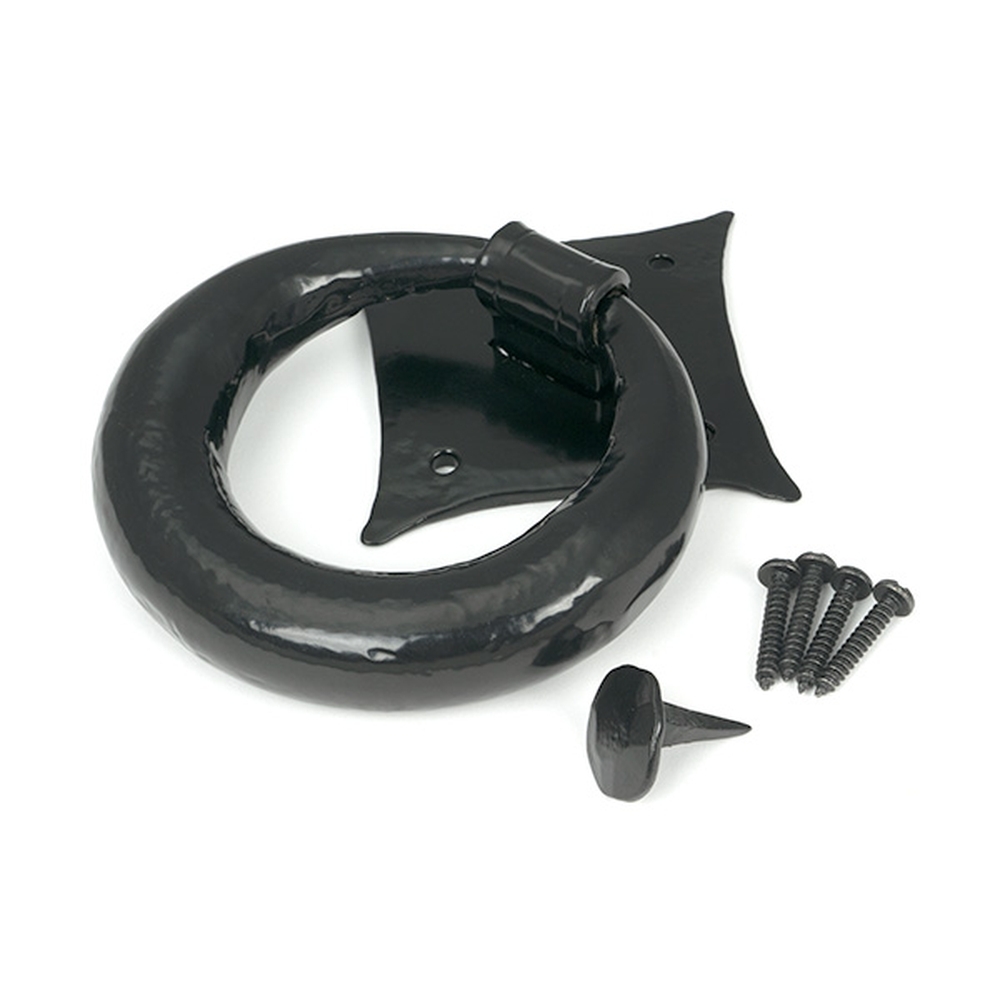 33245  114mm  Black  From The Anvil Ring Door Knocker